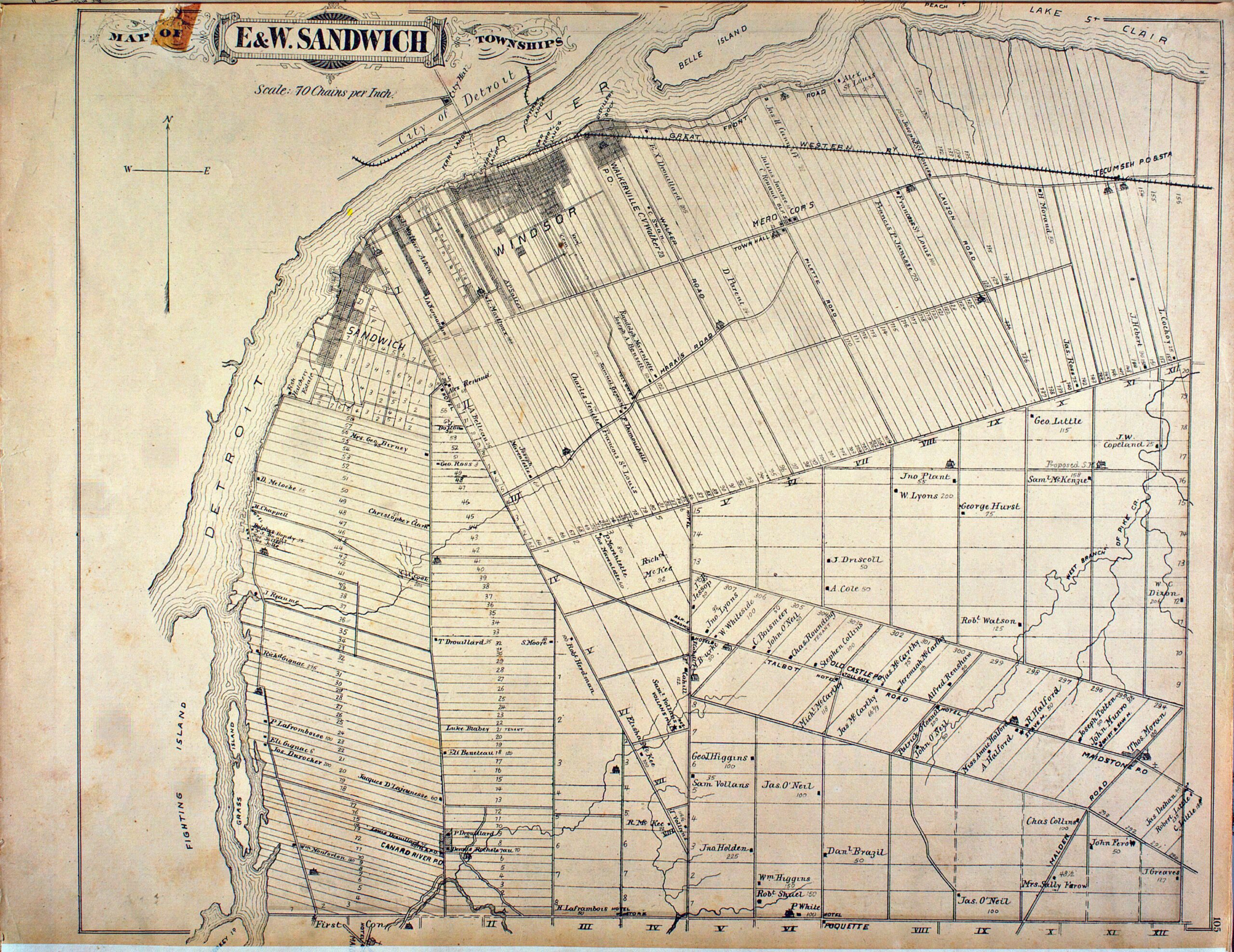 The Reaume family settled in Petite Côte, an area later renamed Sandwich and eventually Windsor.